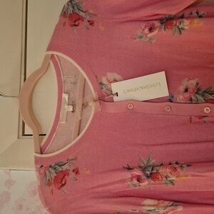 LoveShackFancy Ripa Pink Parade Cardigan Sweater NWT.